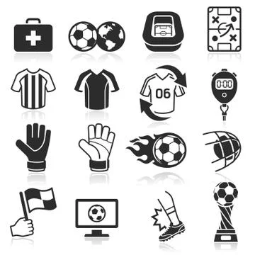 Soccer icons. Vector illustration Stock Illustration