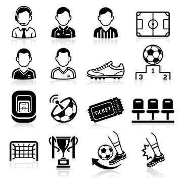 Soccer icons. Vector illustration Stock Illustration
