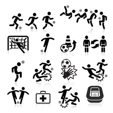 Soccer icons. Vector illustration Stock Illustration