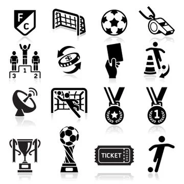 Soccer icons. Vector illustration Stock Illustration