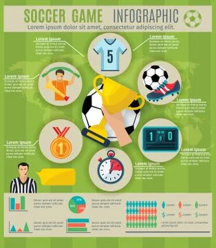 Soccer Infographic Set Illustration