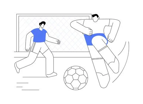 Soccer isolated cartoon vector illustrations. Ilustración de archivo