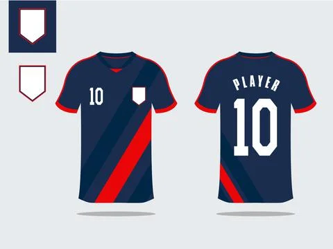 Soccer Jersey with front and back look Stock Illustration