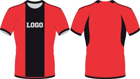 Soccer  Jersey Template Mock Stock Illustration