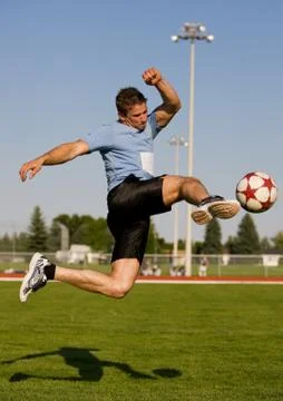Soccer kick Stock Photos