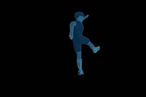 Soccer Kick Shaded Stock Footage 10873542