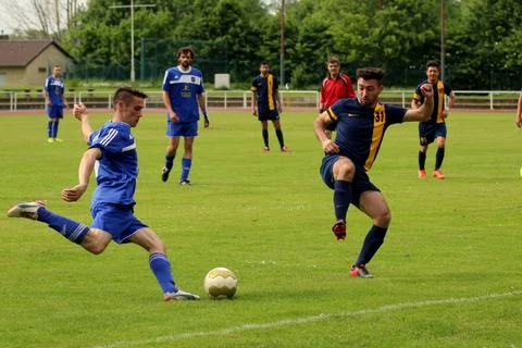 Soccer kicker Stock Photos