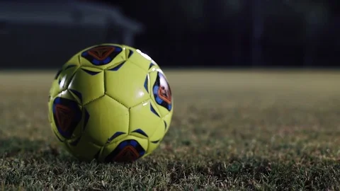 Soccer Kickoff ball Stock Footage