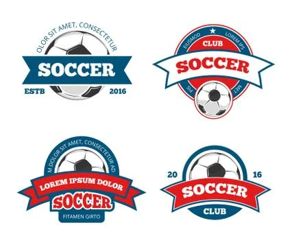 Soccer logo set Stock Illustration