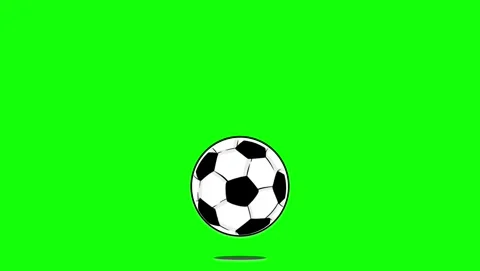 Soccer Looping on Green Screen Chroma Key Background Stock Footage 339326781