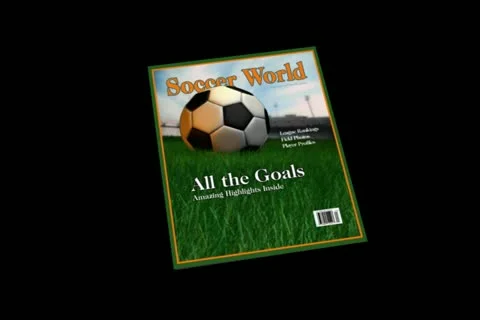 Soccer Magazine Wipe Stock Footage 10873556