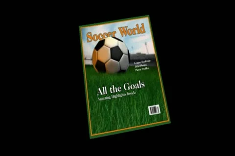 Soccer Magazine Wipe Widescreen Stock Footage 10873590