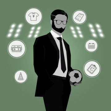 Soccer manager Stock Illustration