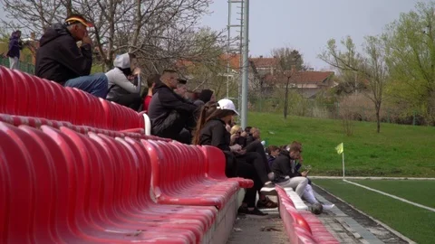 Soccer Match Audience Stock Footage 105823063