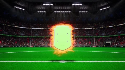 Soccer match or player shield card Stock Footage 247835987