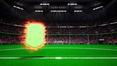 Soccer match or player shield card Stock Footage 247836001