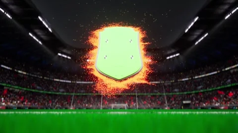 Soccer match or player shield card Stock Footage 247836045