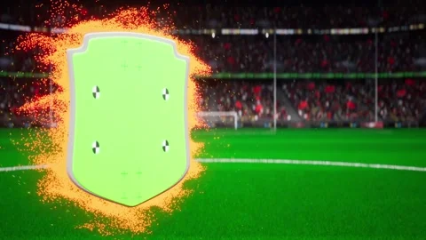 Soccer match or player shield card Stockbeeldmateriaal 247836131