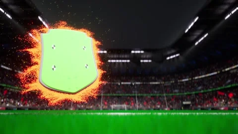 Soccer match or player shield card Stock Footage 247836380