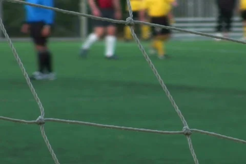 Soccer match through net V4 - NTSC 스톡 동영상 664660