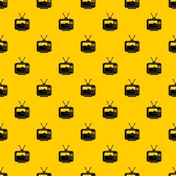 Soccer match on TV pattern vector Stock Illustration