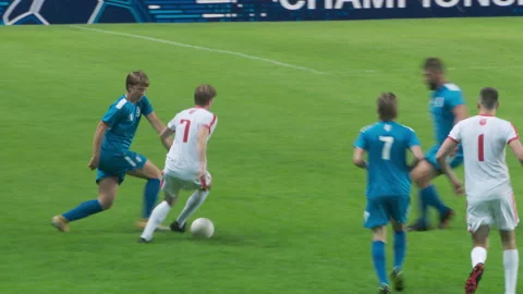 Soccer Match WHite Team Video stock 222991873