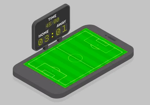 Soccer Mobile Phone Stock Illustration