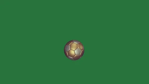 Soccer Motion With Ball On Green Screen Chroma Key Background Vidéo 338017840