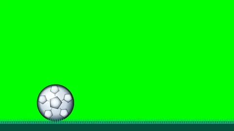 Soccer Moving with Ball on Chroma Key for Compositing Video stock 336958979