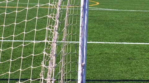 Soccer net background with copy space Stock Footage 93320728