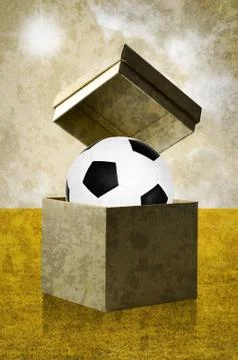 Soccer in the open box 스톡 일러스트