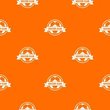 Soccer pattern vector orange 스톡 일러스트