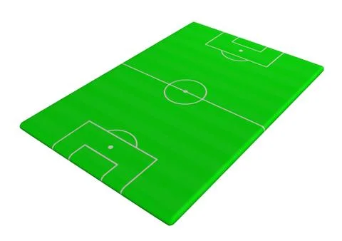 Soccer pitch angled Stock Illustration