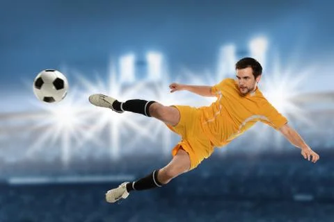 Soccer player in action Stock Photos