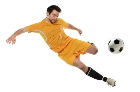Soccer Player in Action Stock Photos
