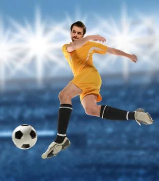 Soccer Player in Action Stock Photos