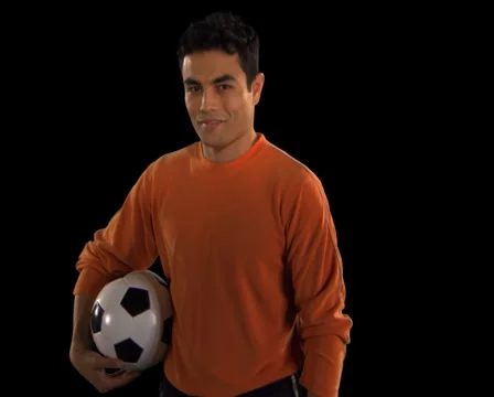 Soccer Player with Ball Stock Footage 1042548