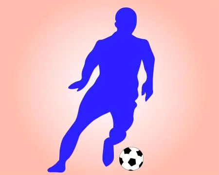 Soccer player with a ball Stock Illustration