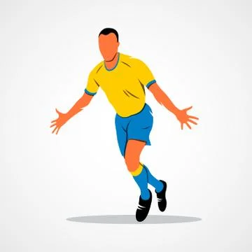 Soccer player celebrating Stock Illustration