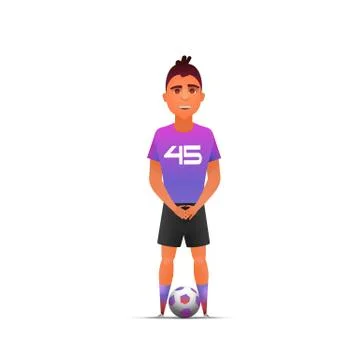Soccer player. Character design. Vector illustration Stock Illustration