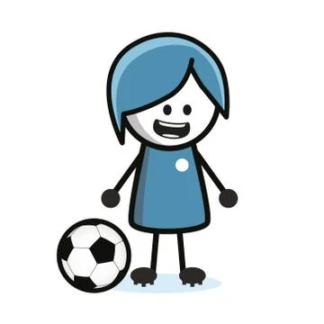 Soccer Player Character Stock Illustration