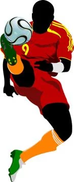 Soccer player. colored vector illustration for designers Stock Illustration