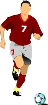 Soccer player. Colored Vector illustration for designers Stock Illustration