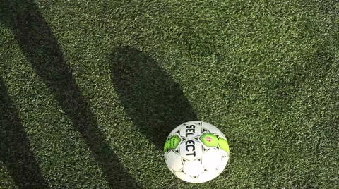 Soccer player dribbles ball Stock Footage 43755179