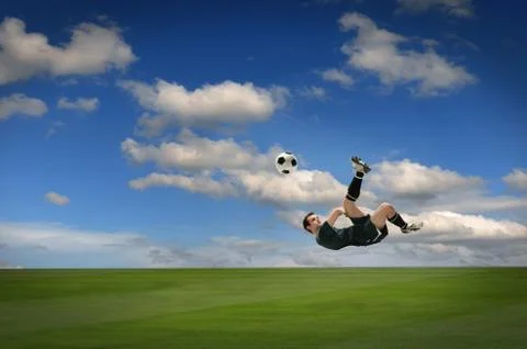 Soccer Player in Field Stock Photos
