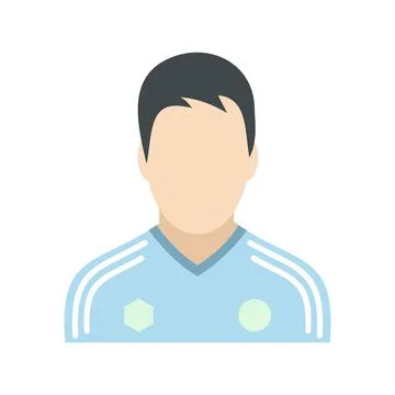 Soccer player flat icon Stock Illustration