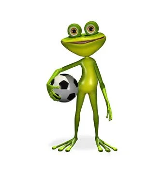 Soccer player frog Stock Illustration