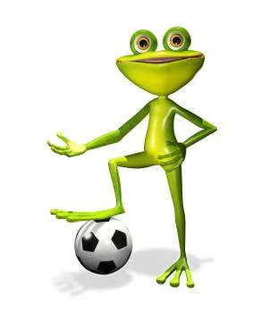 Soccer player frog Illustrazione stock