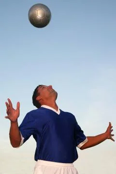 Soccer Player Header Stock Photos