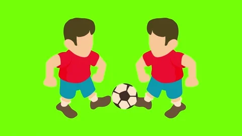 Soccer player icon animation Stock Footage 152575901